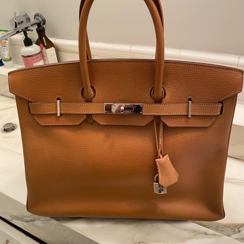 Authentic Hermès 35cm Birkin w/ Palladium Hardware